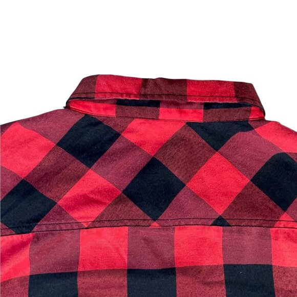 Ecko Unltd Flannel Shirt Men's Sz 3XB Button Down Red Black Plaid Lumberjack - Picture 8 of 10